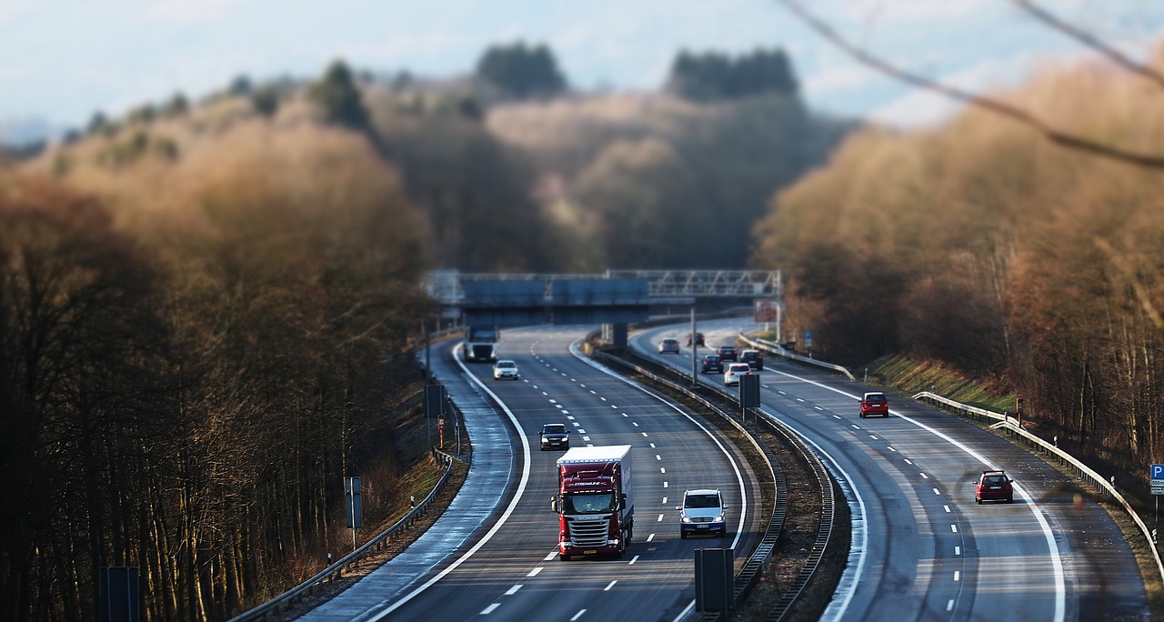cars in a highway